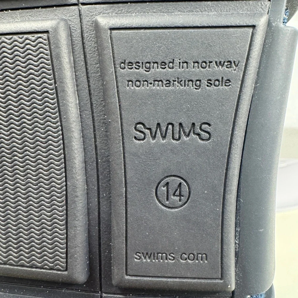 SWIMS Breeze Wave‎ Mule Mens Navy Blue Mesh Striped Slip On Backless Loafers